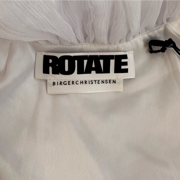 ROTATE BIRGER CHRISTENSEN Ellie White Ruffle-trimmed Georgette Midi Dress - Picture 7 of 10